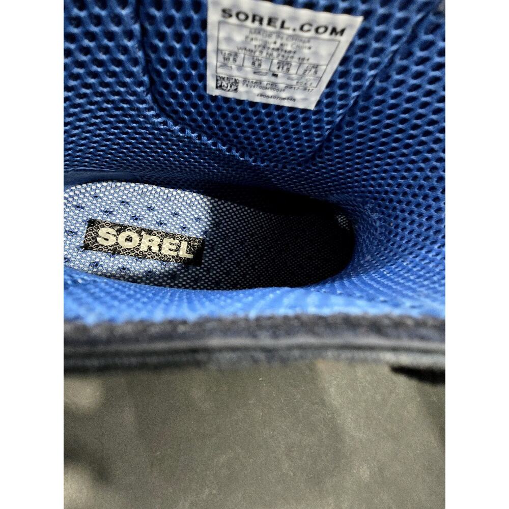 Sorel Joan Rain Wedge Chelsea Ankle Boots Navy Waterproof Lug Sole Womens 10.5 - Picture 8 of 9